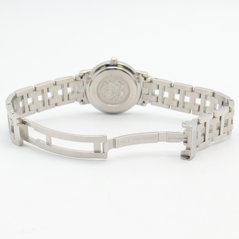 愛馬仕 Clipper 系列腕錶，不鏽鋼材質，女士款，灰色，CL4.210-3