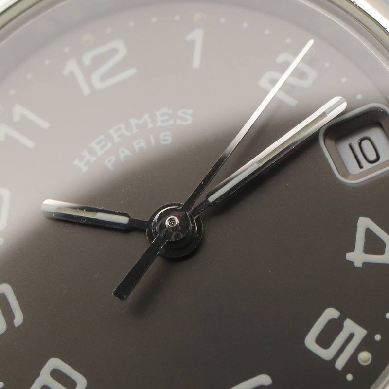 愛馬仕 Clipper 系列腕錶，不鏽鋼材質，女士款，灰色，CL4.210-8