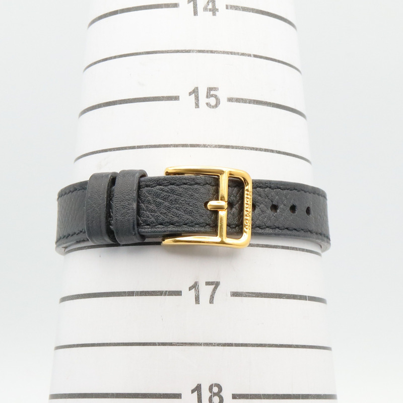 愛馬仕凱莉腕錶，鍍金（GP），皮革錶帶，女士香檳色，KE1.201-7