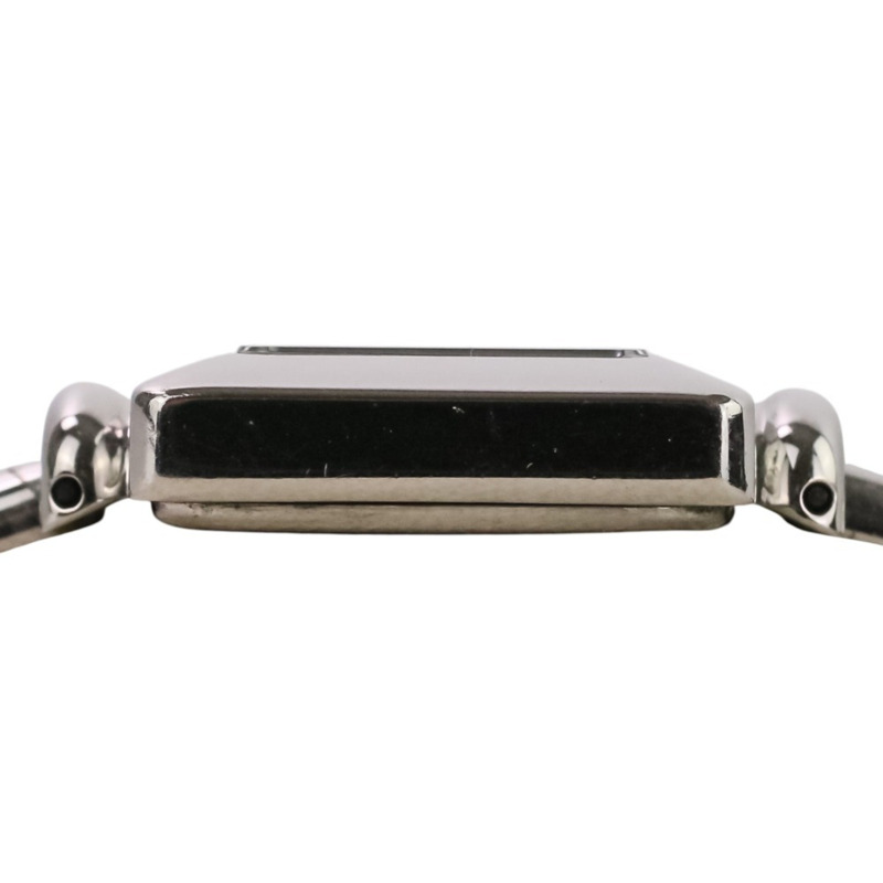 GUCCI 方形石英腕錶 1900L，黑色錶盤，銀色錶殼，女士款-3