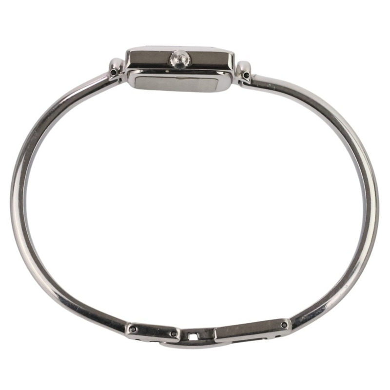 GUCCI 方形石英腕錶 1900L，黑色錶盤，銀色錶殼，女士款-6