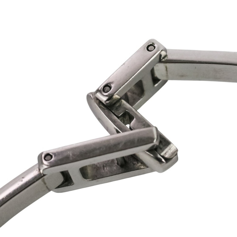 GUCCI 方形石英腕錶 1900L，黑色錶盤，銀色錶殼，女士款-10