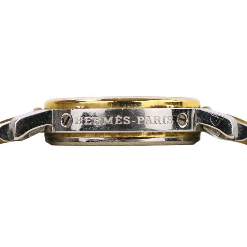 愛馬仕 Clipper 組合款女士石英錶 CL3.240 白色錶盤，銀色和金色點綴-3