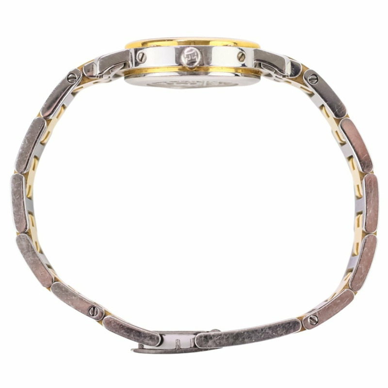 愛馬仕 Clipper 組合款女士石英錶 CL3.240 白色錶盤，銀色和金色點綴-7