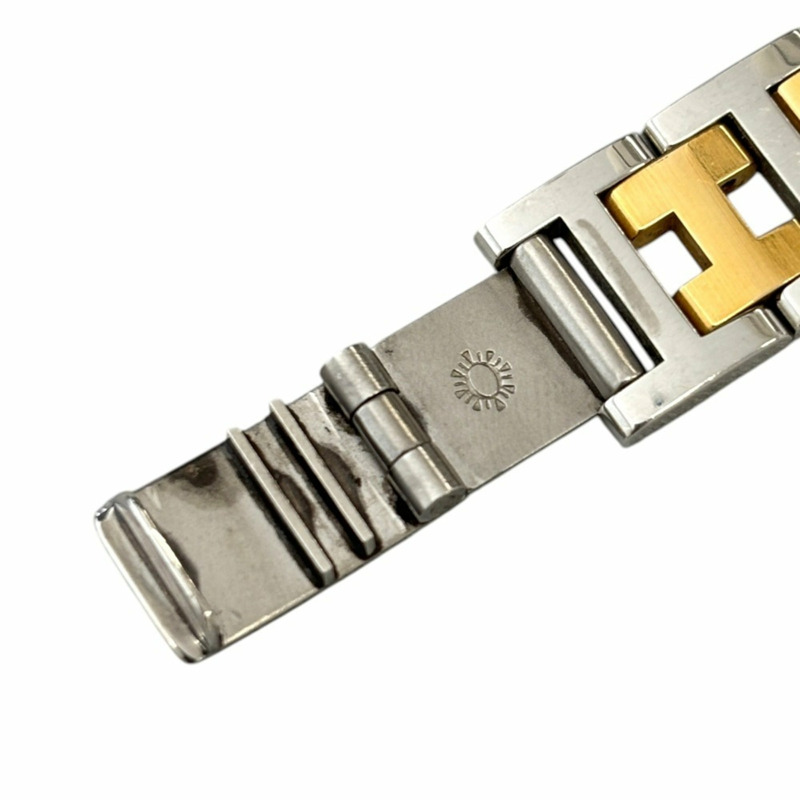 愛馬仕 Clipper 組合款女士石英錶 CL3.240 白色錶盤，銀色和金色點綴-11