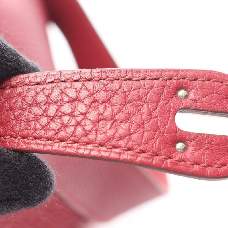 愛馬仕 Lindy 30 單肩包/手提包，皮革，Taurillon Clemence，女士，波爾多紅-4