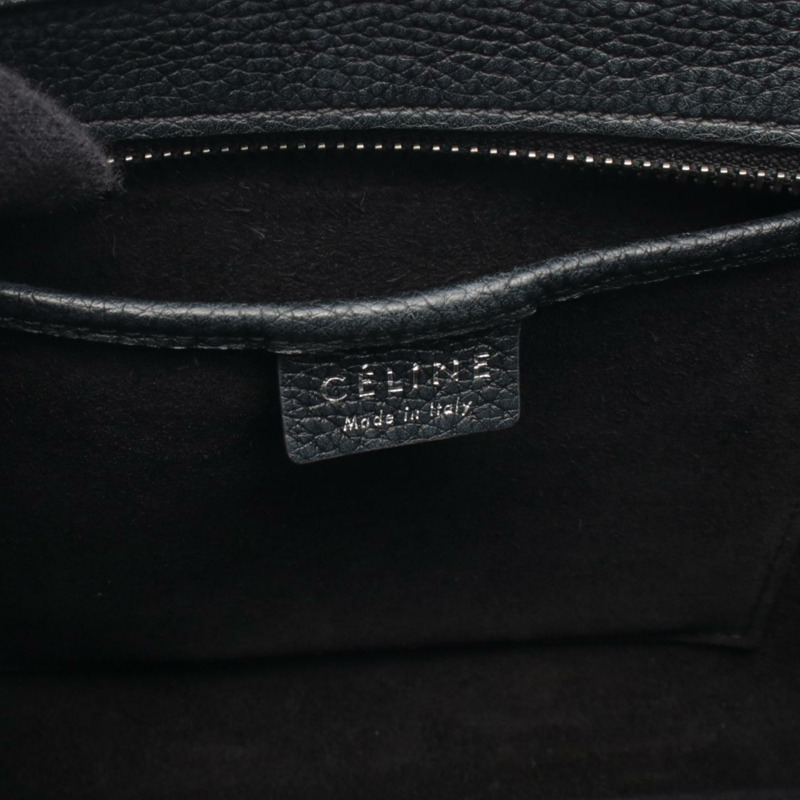 CELINE Luggage Nano Shopper 單肩斜背手提包，黑色皮革，二手女款-3