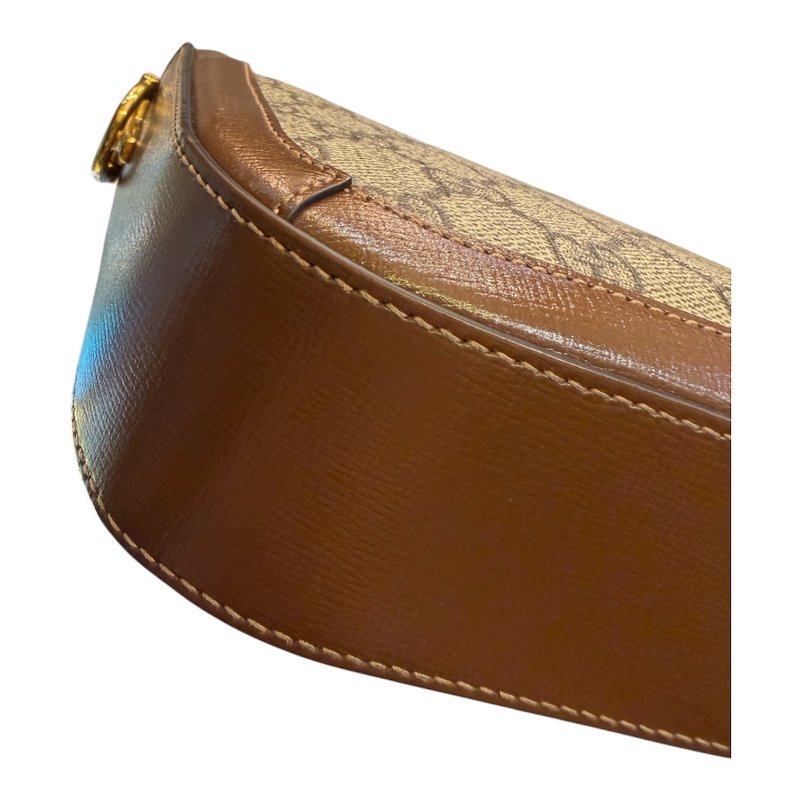 GUCCI 咖花紋1955系列兩用包-4