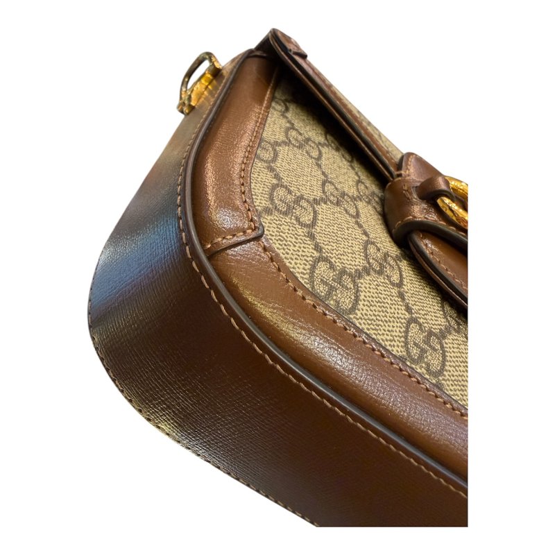 GUCCI 咖花紋1955系列兩用包-6