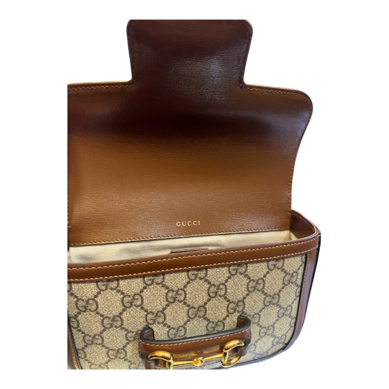 GUCCI 咖花紋1955系列兩用包-9