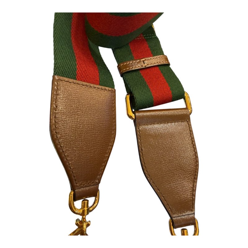 GUCCI 咖花紋1955系列兩用包-11