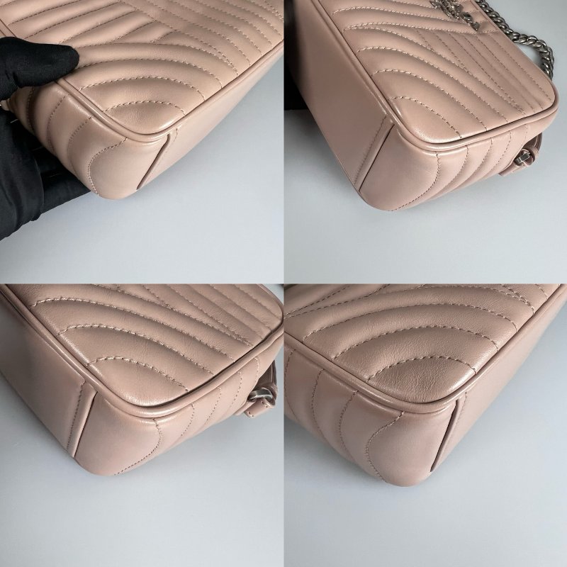 PRADA 1BH083 粉色銀扣相機包-8