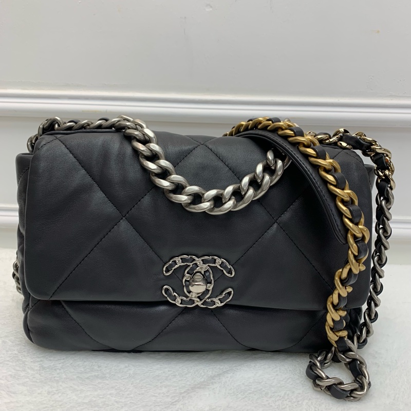 Full set Chanel 19bag 灰色配銀🩶-1