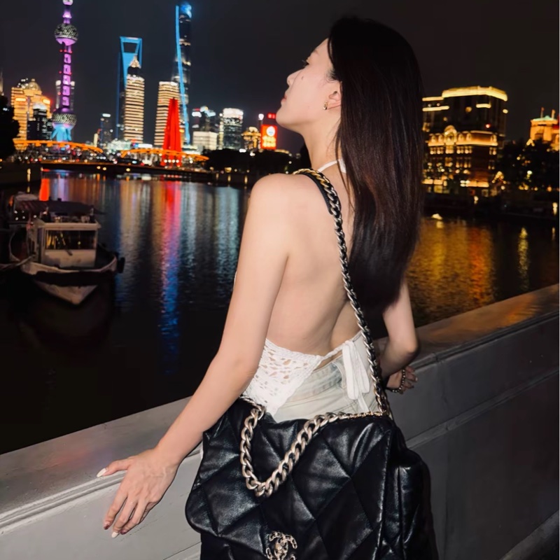 Full set Chanel 19bag 灰色配銀🩶-9