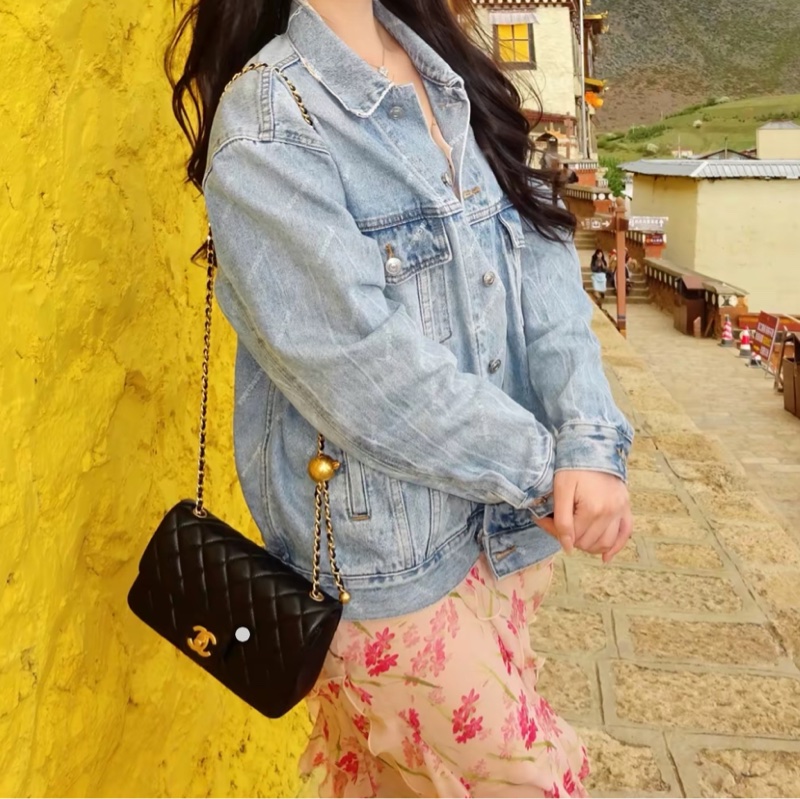 Full set閒置新熱賣🖤Chanel灰色大Mini-9