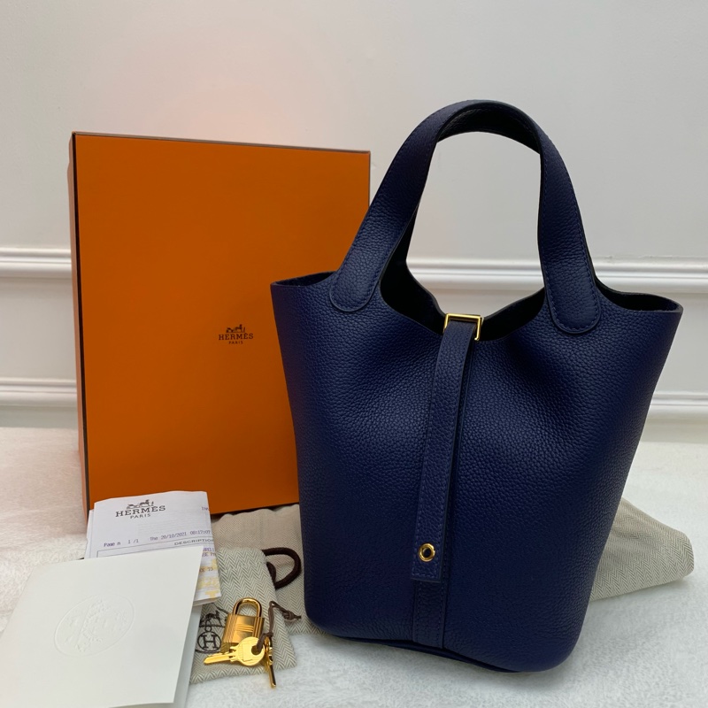 Full set熱賣尺寸💙Hermes Picotin 18 藍寶石金扣-0