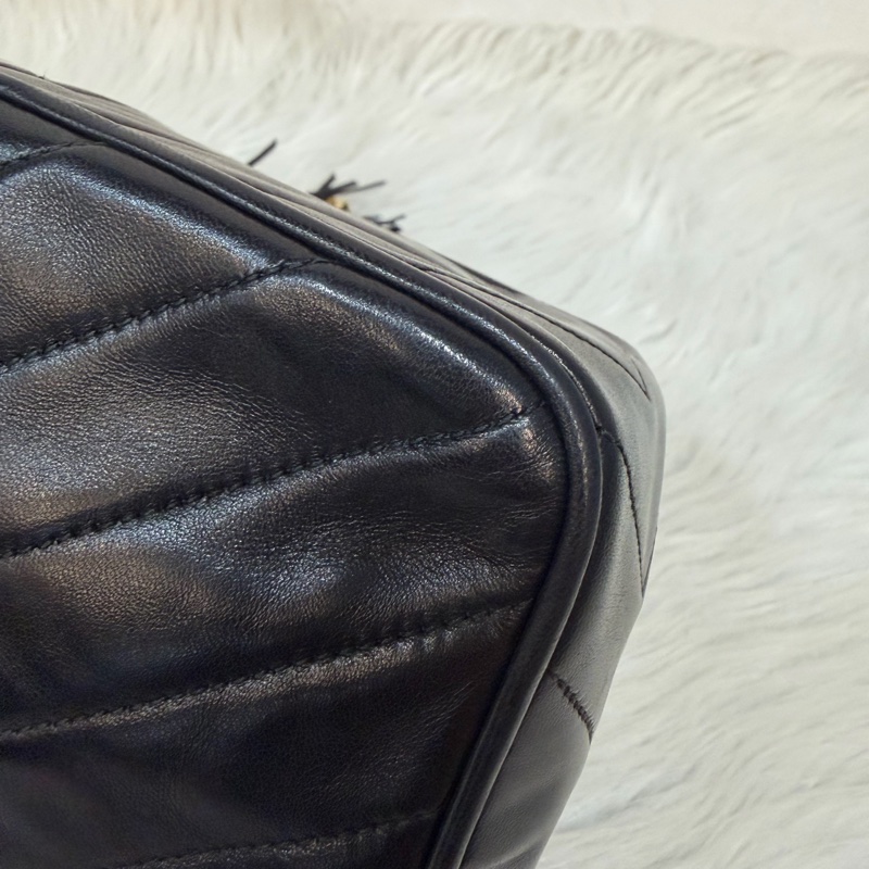 CHANEL 黑羊皮 金球 雕花鍊 流蘇 方包 相機包 斜背包 前口袋 老香 vintage-11