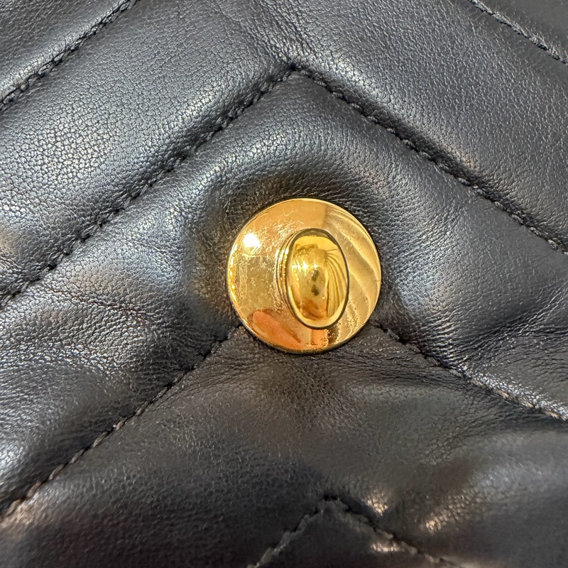 CHANEL 黑羊皮 金球 雕花鍊 流蘇 方包 相機包 斜背包 前口袋 老香 vintage-46