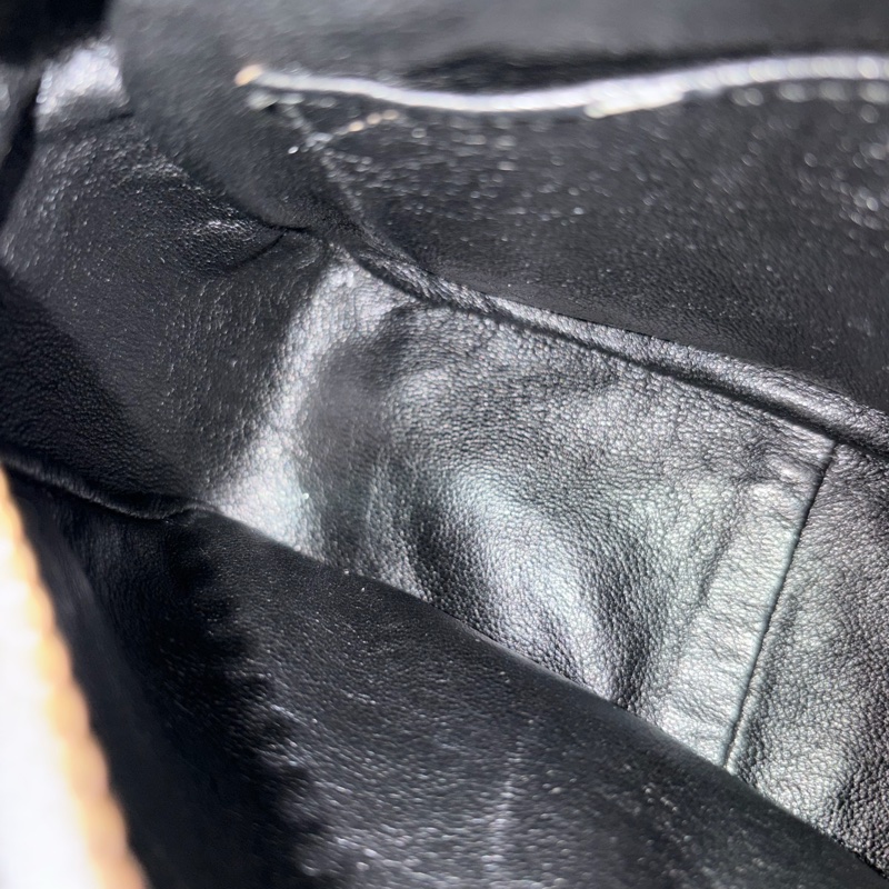 CHANEL 黑羊皮 金球 雕花鍊 流蘇 方包 相機包 斜背包 前口袋 老香 vintage-68