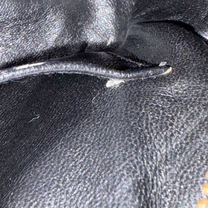 CHANEL 黑羊皮 金球 雕花鍊 流蘇 方包 相機包 斜背包 前口袋 老香 vintage-79