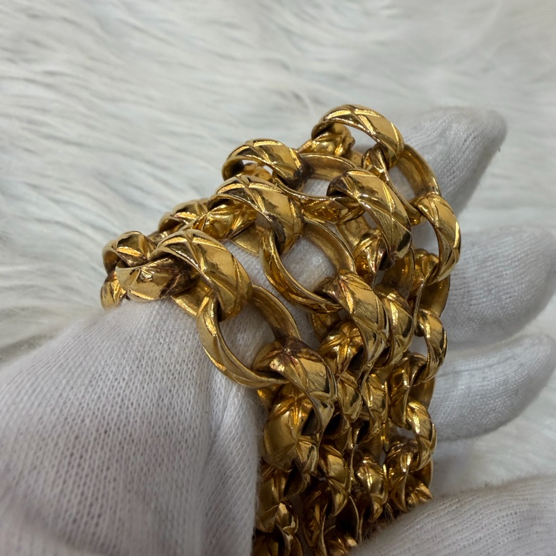 CHANEL 黑羊皮 金球 雕花鍊 流蘇 方包 相機包 斜背包 前口袋 老香 vintage-84