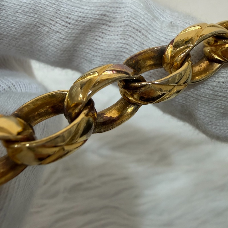 CHANEL 黑羊皮 金球 雕花鍊 流蘇 方包 相機包 斜背包 前口袋 老香 vintage-88