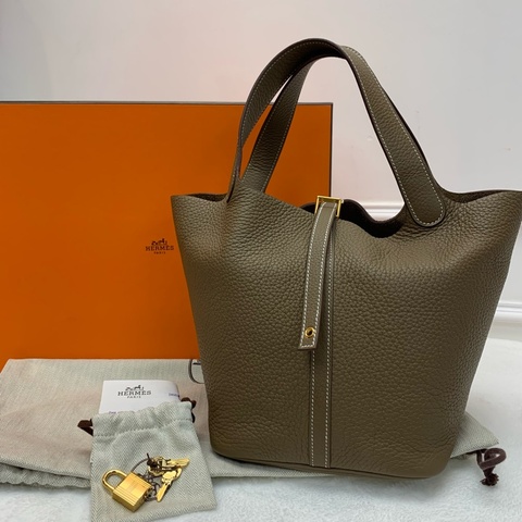 Full set保值系列🤎Hermes Picotin 22大象灰拼金扣