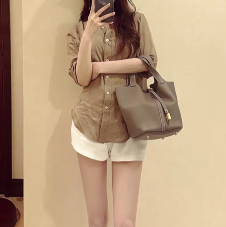 Full set保值系列🤎Hermes Picotin 22大象灰拼金扣-9