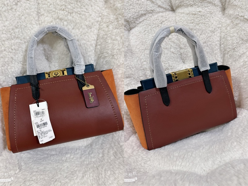 未使用coach troupe 拼接色手提肩背包（原價27800元）-0