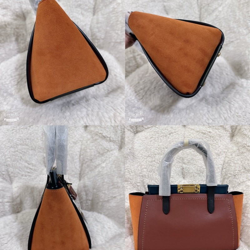 未使用coach troupe 拼接色手提肩背包（原價27800元）-1