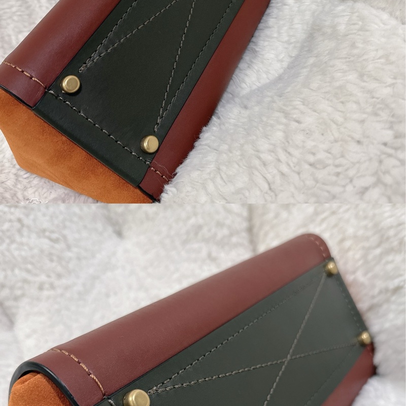 未使用coach troupe 拼接色手提肩背包（原價27800元）-8