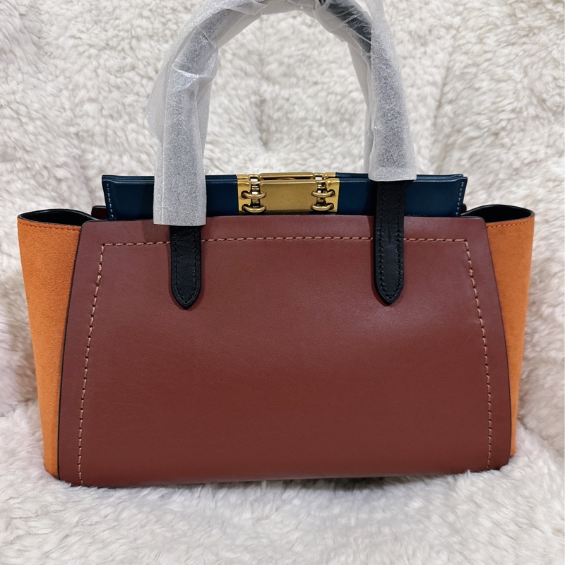 未使用coach troupe 拼接色手提肩背包（原價27800元）-19