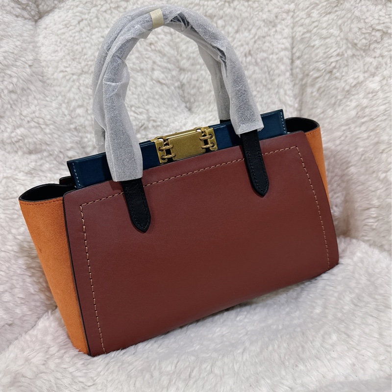 未使用coach troupe 拼接色手提肩背包（原價27800元）-35