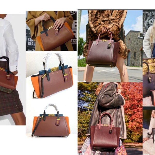 未使用coach troupe 拼接色手提肩背包（原價27800元）-10