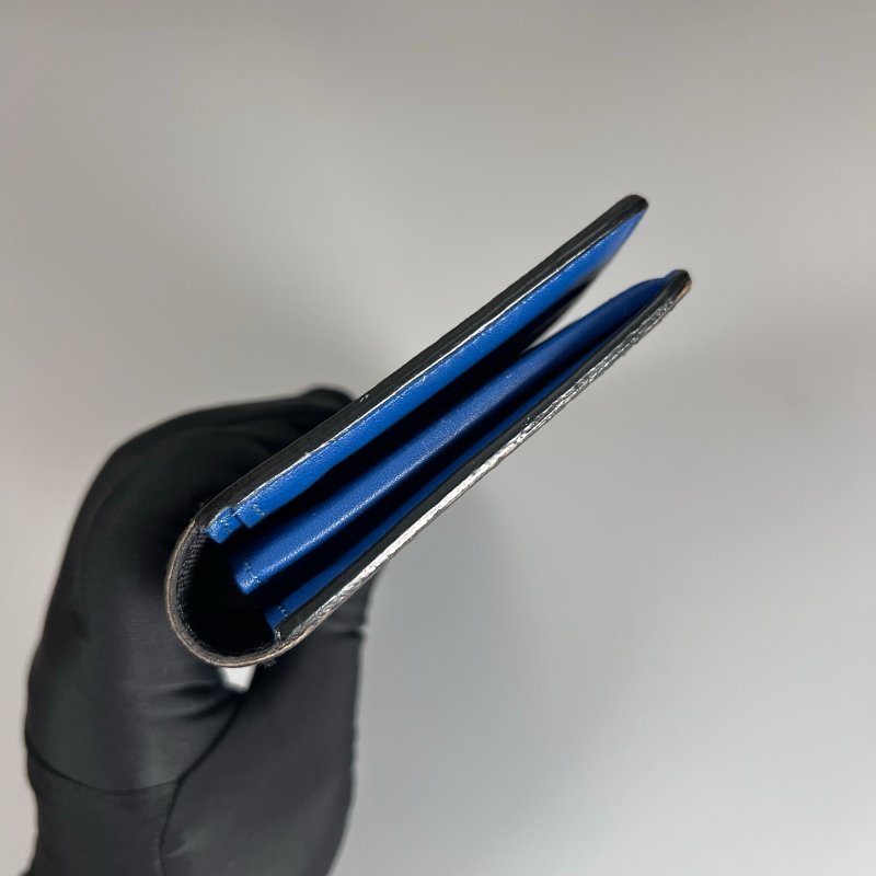 LV N60088 黑棋盤格拚色BRAZZA對開長夾-3