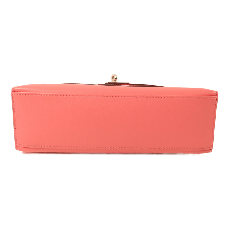 HERMES Swift皮革Kelly Pochette手挽袋Rose d'Ete-3