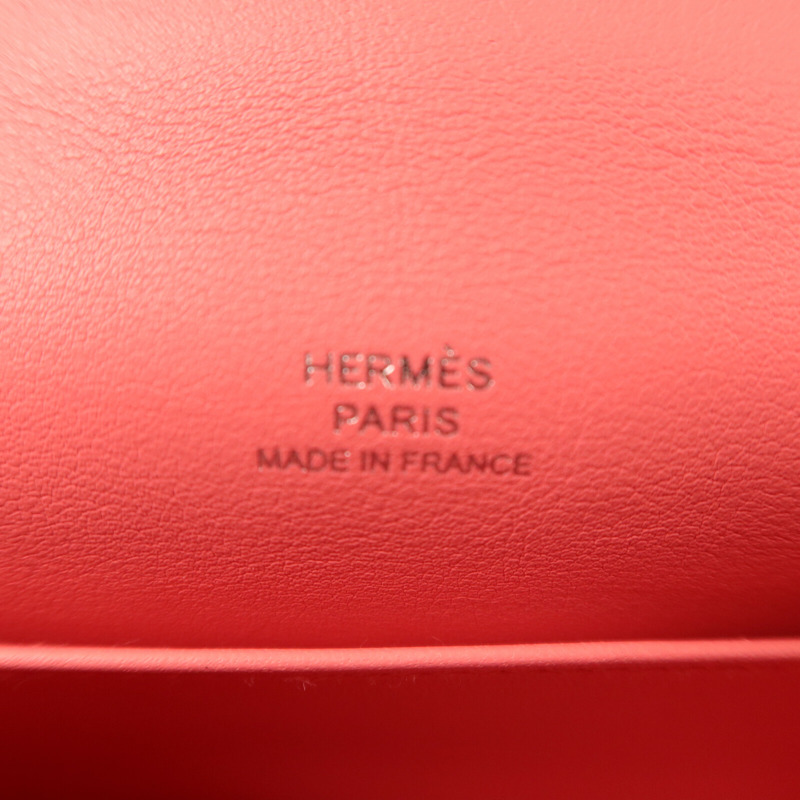 HERMES Swift皮革Kelly Pochette手挽袋Rose d'Ete-5