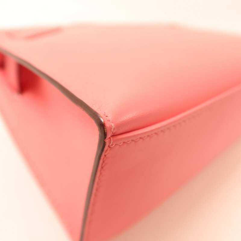 HERMES Swift皮革Kelly Pochette手挽袋Rose d'Ete-12