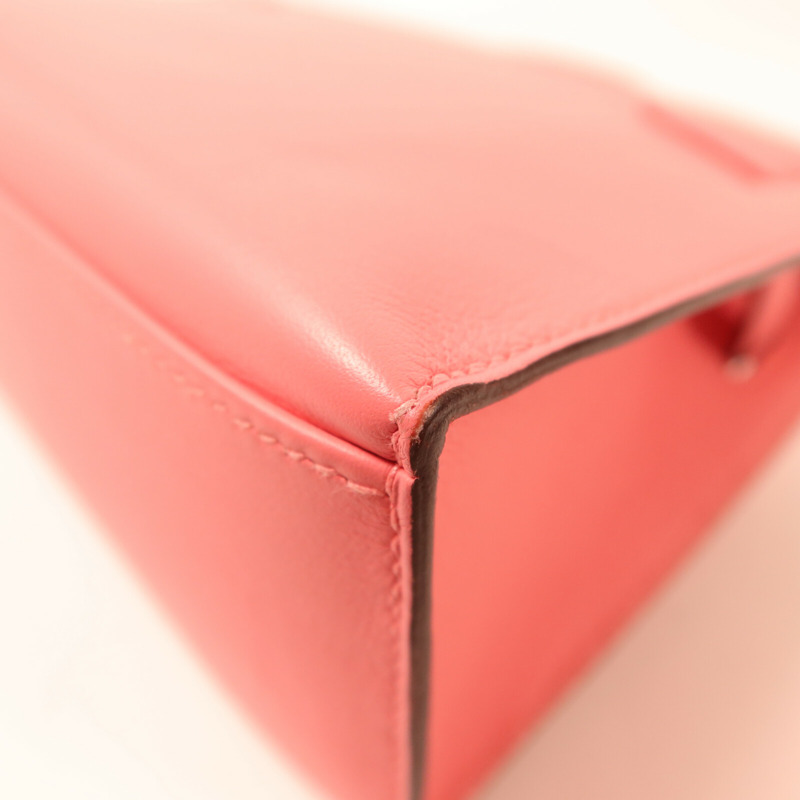 HERMES Swift皮革Kelly Pochette手挽袋Rose d'Ete-13