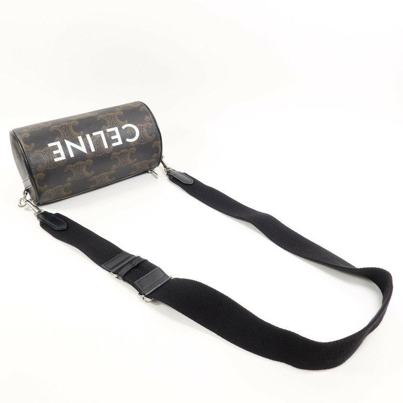 CELINE 塗層帆布Cylinder肩背袋-7