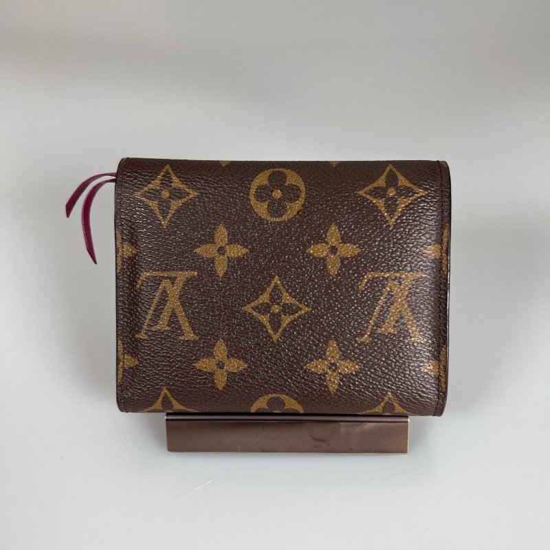 LV M41938  老花紫紅豆豆Victorine短夾-1