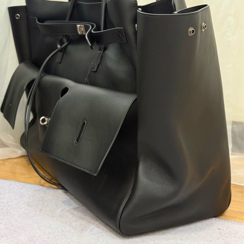 全新BALENCIAGA 黑銀 belair carryall 機場包 大號 台灣專櫃購入25萬-7