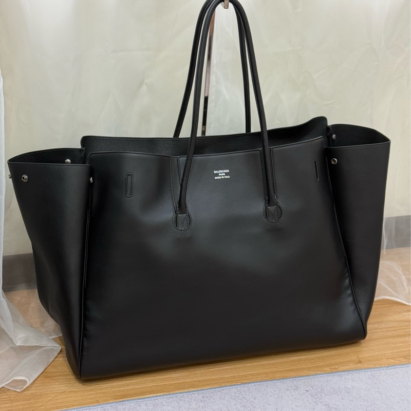 全新BALENCIAGA 黑銀 belair carryall 機場包 大號 台灣專櫃購入25萬-8