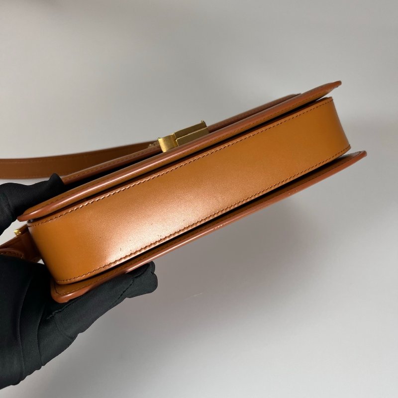 YSL 634305  焦糖皮革方形側肩包-4