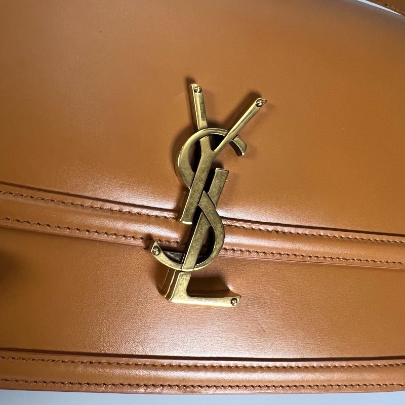 YSL 634305  焦糖皮革方形側肩包-7