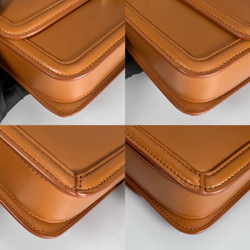 YSL 634305  焦糖皮革方形側肩包-11