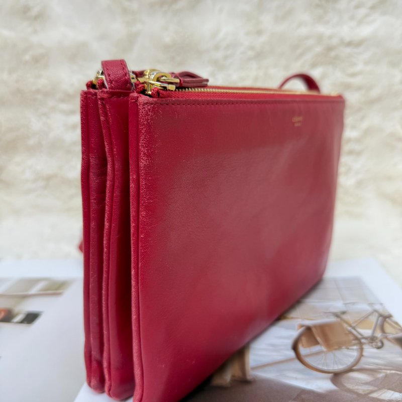 Cine Trio 三合一 大號光滑小羊皮肩背包-2