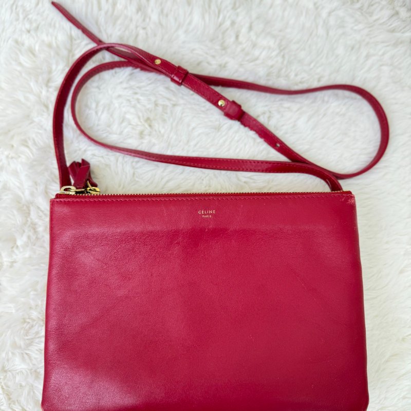 Cine Trio 三合一 大號光滑小羊皮肩背包-3