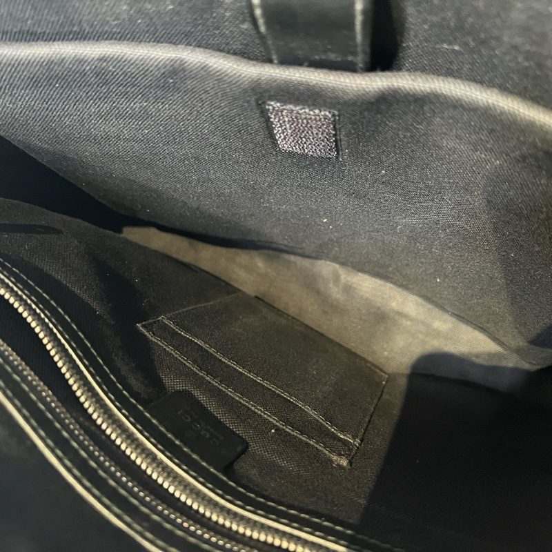 古馳/Gucci 98🆕男士黑色老花手提公文包 單肩包 無肩帶 底長36cm-5