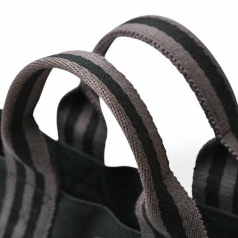 Hermes 手提包，HERMES Fourre-Tout PM，手提包，帆布，黑色，灰色-7